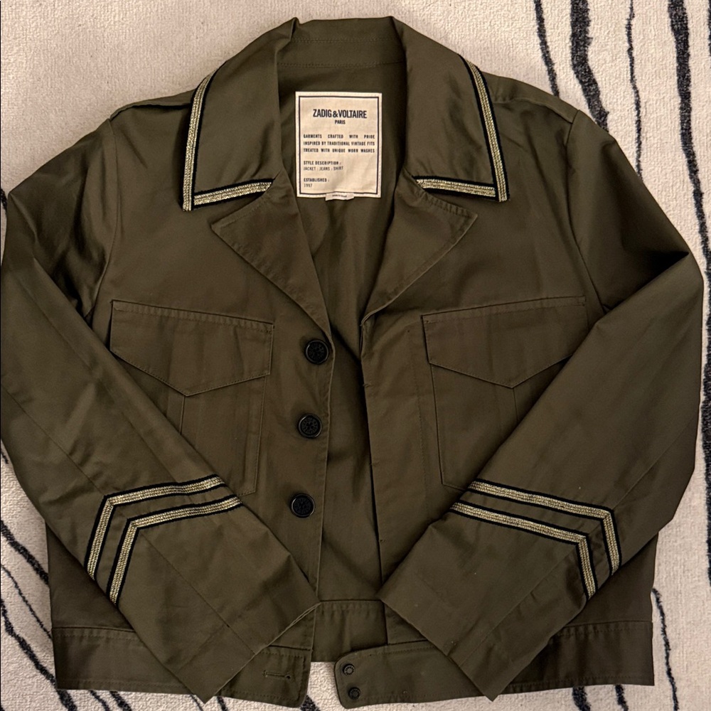 Zadig & Voltaire Khaki Utility Jacket
